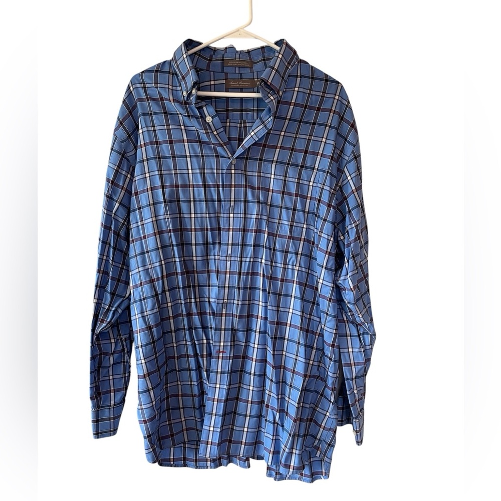 Daniel Cremieux Blue and Black Plaid Button Down Shirt - men’s XL extra large